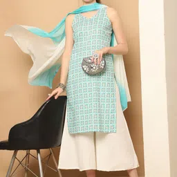 Jompers Women Floral Printed Regular Kurta with Palazzos & With Dupatta-50
