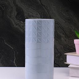 Myntra Elegant Homes Grey Geometric Textured Ceramic Vase-image-99