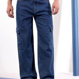 Kotty Men Relaxed Fit Low-Rise Cargo Styles Stretchable Jeans-image-22