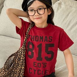 LULU & SKY Girls Typography Printed Cotton Regular Fit T-shirt-image-53