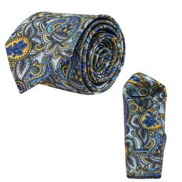 CALIXTO Men Printed Satin Skinny Tie-image-77