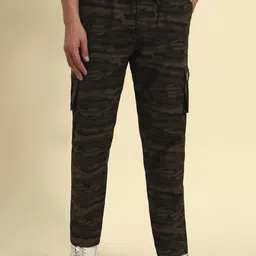Cantabil Men Printed Cotton Mid Rise Track Pants-image-48