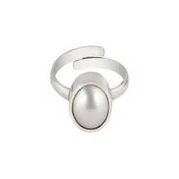 GenZcomplex Silver-Plated Brass Pearls Finger Ring-47