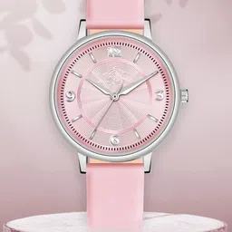 WATCHSTAR Women Round Dial & Leather Straps Analogue Watch Crazy PinkWS-picture-24