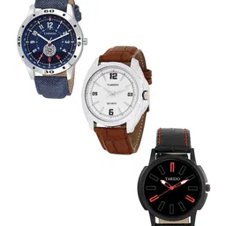 TARIDO Men Pack Of 3 Dial & Leather Straps Analogue Watch Combowatch_005-11