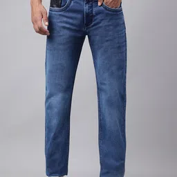 Richlook Men Comfort Slim Fit Mildly Distressed Heavy Fade Stretchable Jeans-image-63