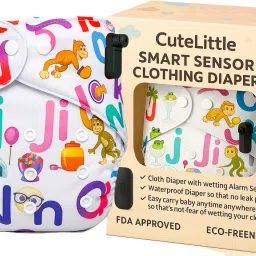 Smart Cloth Diaper with Wetness Alert Sensor - Reusable, Soft on Baby’s Skin P1-image-58