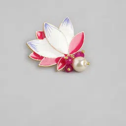 Anouk Gold Plated Artificial Beaded Floral Shaped Studs image 4