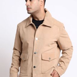 Saint G Men Satin Water Resistant Leather Jacket-image-12