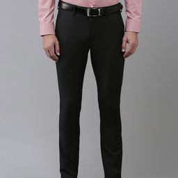 Louis Philippe Men Checked Tapered Fit Formal Trousers-image-38