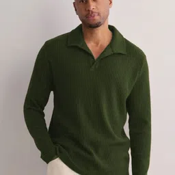 Rigo Men Self Design Polo Collar Cotton T-shirt-image-80