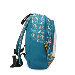QIPS Boys Navy Blue & Off White Graphic Backpack image 3