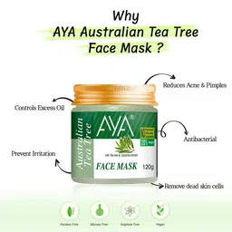 AYA Australian Tea Tree Face Mask With Tea Tree & Liquorice Extract - 120g image 4