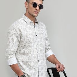 DRAGON HILL India Slim Floral Printed Slim Fit Casual Shirt-image-2