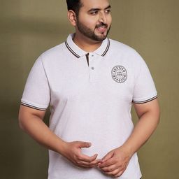 AUSTIVO Men Polo Collar Applique T-shirt-image-86