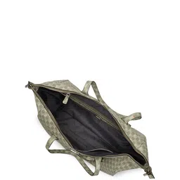 GUESS Checked PU Structured Tote Bag with Fringed image 2