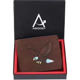ABOOST Men Self Design Leather Two Fold Wallet-picture-5