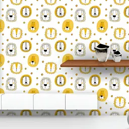 ArtzFolio Printed UV-Resistant Anti-Bacterial Lion Cub Peel & Stick Wallpaper-image-95