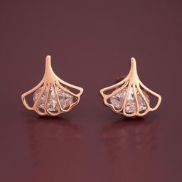 Kushal's Fashion Jewellery 92.5Silver Rose Gold-Plated Classic Studs-image-70