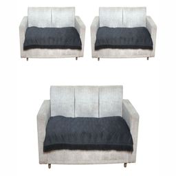 Fashion Throw Grey Velvet 3 Piece Sofa Cover-image-81