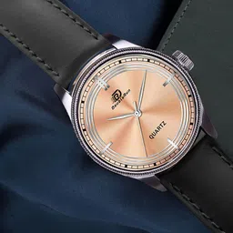DOUBLERUN Men Round Dial & Leather Straps Analogue Multi Function Watch H05N1307-3