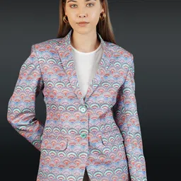 INDOPHILIA Women Printed Single-Breasted Blazer-picture-56