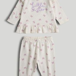 mothercare Girls Printed Long Sleeves Pure Cotton Top With Trouser-image-70
