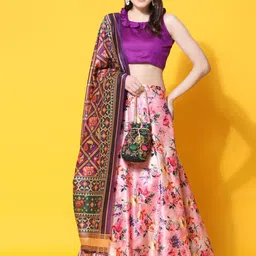 Kaizen TEXO FAB Digital Printed Semi-Stitched Lehenga & Unstitched Blouse With Dupatta-picture-9