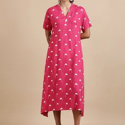 BLACK & BLAH BLAH Printed A-Line Midi Ethnic Dress-image-21