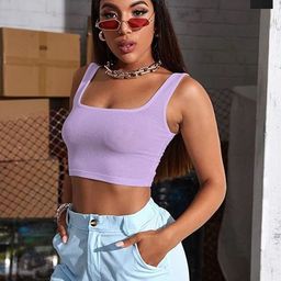 SHAHVEER CREATION Women Pack of 2 Ribbed Cotton Crop TankTop-image-88