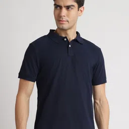 Reebok Men Solid Polo Collar Cotton T-shirt-image-25