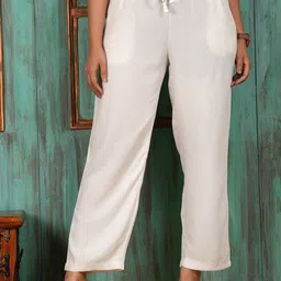 Style Shoes Relaxed-Fit Mid-Rise Linen Trousers-image-67