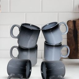 LIVING ROOTS Grey 6 Pieces Microwave Safe Fine Ceramic Coffee & Tea Cups 110ml-image-26