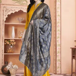 Moda Rapido Ethnic Motifs Printed Block Print Dupatta With Gotta Patti image 4