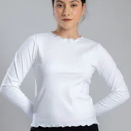 pyr8 Redamancii Women Solid Round Neck Polycotton Top-picture-38