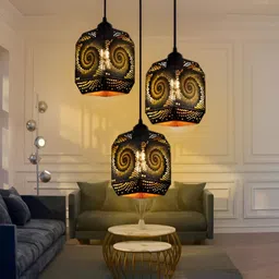 GAUVIK Black Printed Ceiling Lamp-33