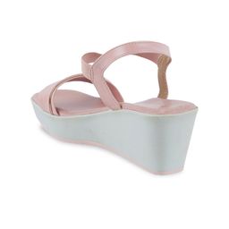 Metro Textured Open Toe Wedge Heels image 5