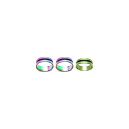 Dynamic Retail Global Set of 3 Rings for Men & Women, Multicolor-Green Alloy Ring ()-7