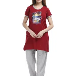 E-MAX Women Multi Cotton Blend Night suits-picture-32