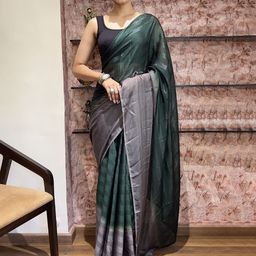 KAYOMMI Striped Pure Chiffon Ready to Wear Saree-image-18