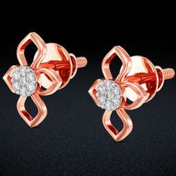 Joyalukkas Women Rose Gold 18KT Earring Diamond-32