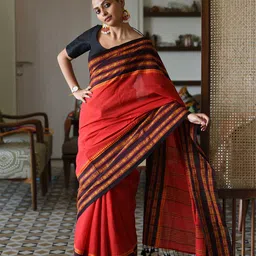 Suta Women Solid Woven Design Pure Cotton Saree-picture-23