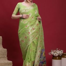Sangria Ethnic Motifs Banarasi Fastive Saree-picture-36