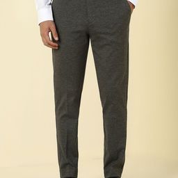 Allen Solly Men Textured Regular Fit Mid-Rise Formal Trousers-image-93