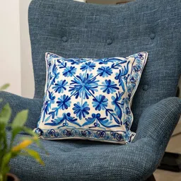Atrangi Studio 2 Pieces Floral Patchwork Square Cushion Covers-4