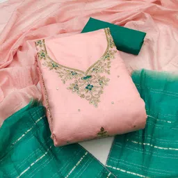 Panzora Embroidered Unstitched Dress Material-image-82