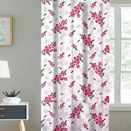 ANA Pink & White Floral Room Darkening Door Curtain-picture-28