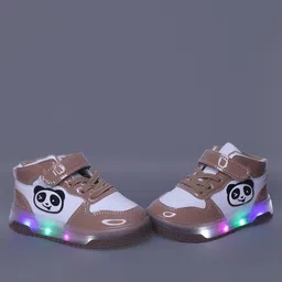 BAESD Unisex Kids Round Toe Led VelcroSneakers-32