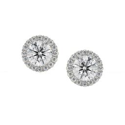 Emori 1 CT Halo Round Solitaire Studs-picture-19