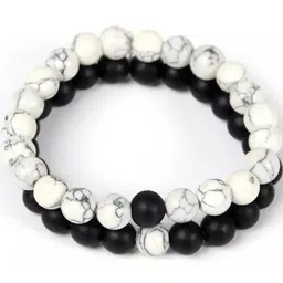 Divine souvenirs Unisex Set Of 2 Artificial Beaded Elasticated Bracelets-38